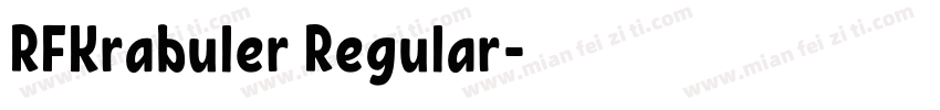 RFKrabuler Regular字体转换